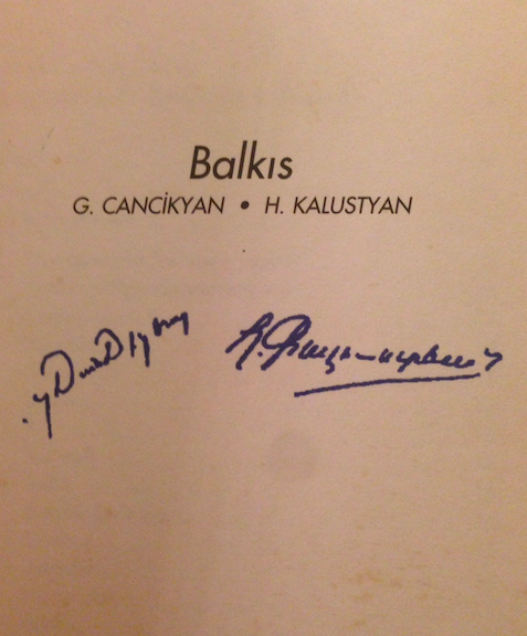 Garbis Cancikyan ve Haygazun Kalustyan'ın imzaları